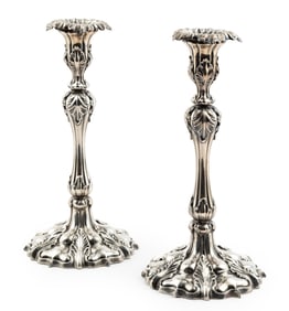 Pair of Edwardian Sterling Silver Candlesticks