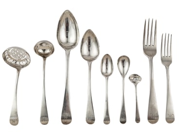 Scottish George III Sterling Silver Flatware Service