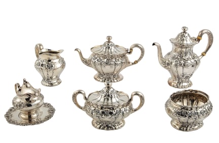 American Victorian Sterling Silver Coffee and Tea Service