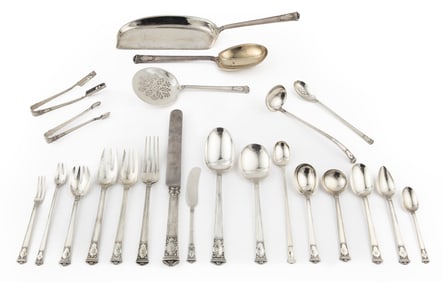 Extensive Tiffany "San Lorenzo" Pattern Sterling Silver Flatware Service