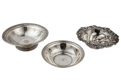American Sterling Silver Footed Center Bowl in the Neoclassical Taste