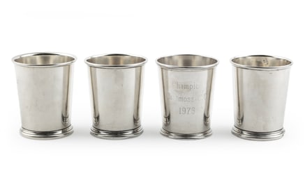 Four Sterling Silver Julep Cups