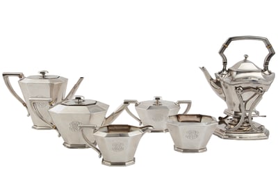 American Colonial Revival Sterling Silver Tea and Coffee Service, early 20th c.