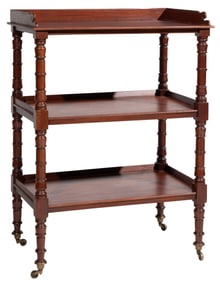 Regency Carved Mahogany Etagere/What Not Shelf