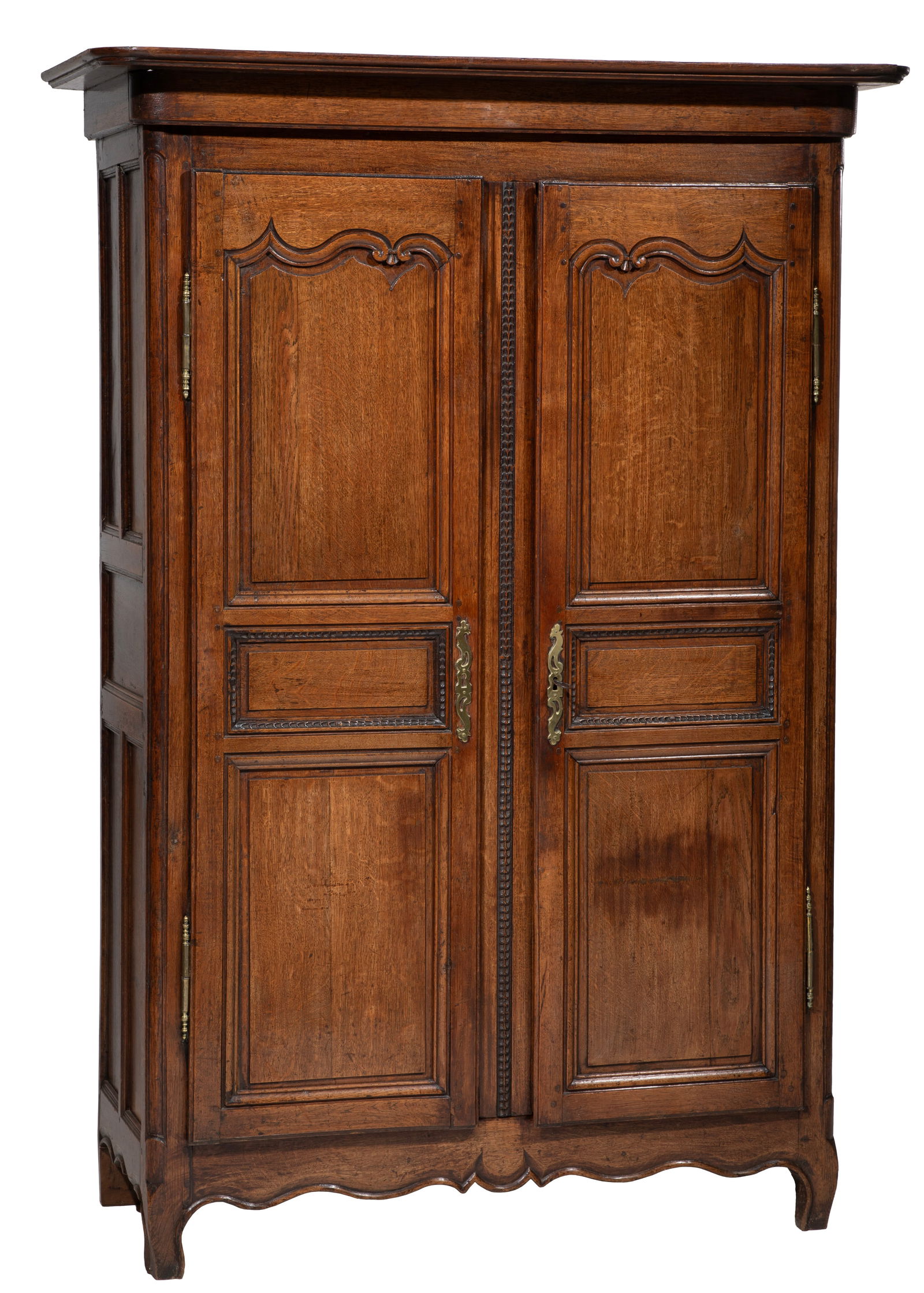 French Provincial Carved Oak Armoire (1 of 4)