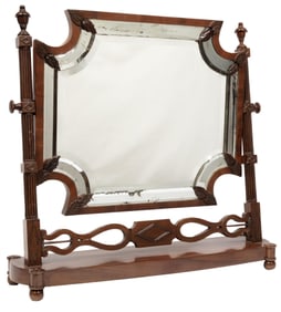 Antique English Mahogany Dressing Mirror