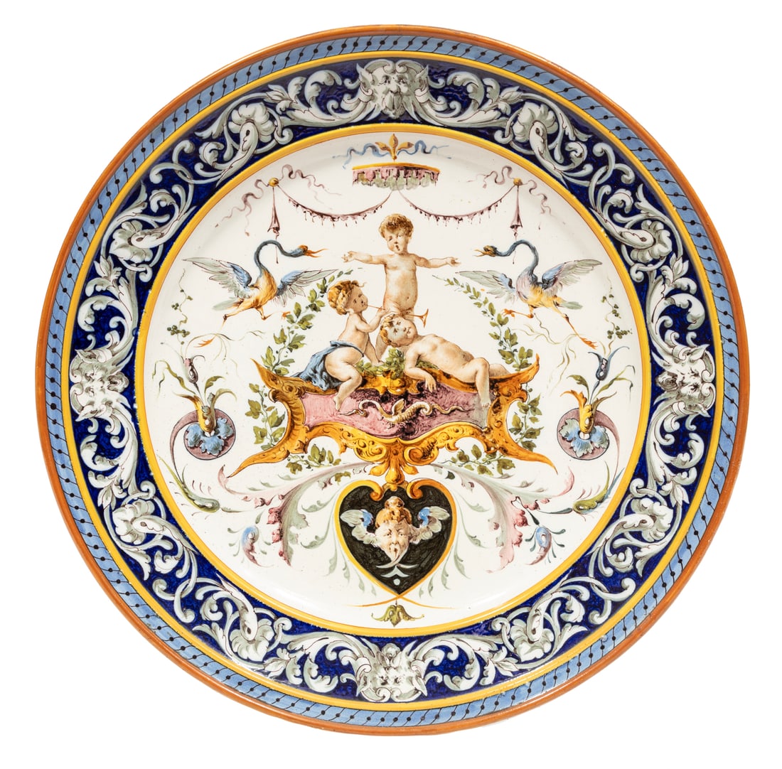 Antique Italian Majolica Platter (1 of 2)