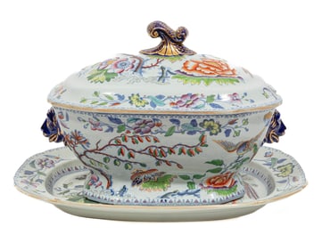 Davenport Ironstone "Imari" Tureen and Underplate
