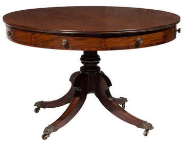 English Regency Carved Mahogany Rent Table