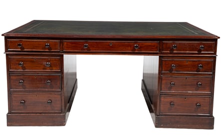 Georgian Mahogany Partner's Desk