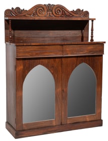 English Regency Carved Rosewood Chiffonier