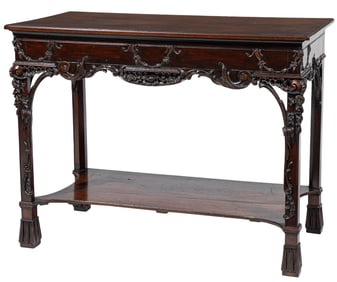 George III Carved Mahogany Console Table