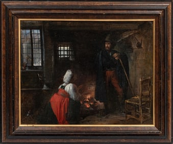 Dutch School 19th c., ?The Last Goodbye?, oil on canvas