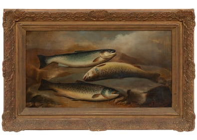 British School 19th c., ?Study of Fish?, oil on canvas