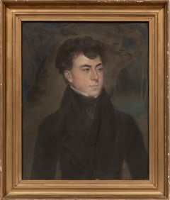 Attributed to John Raphael Smith, British 1752-1812, "Portrait of a Gentleman", pastel on paper laid