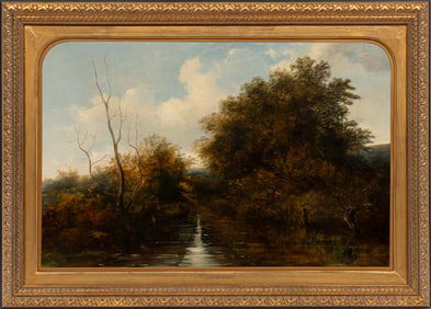 Adam Barland, British 19th c., ?A Yorkshire Stream?, oil on canvas