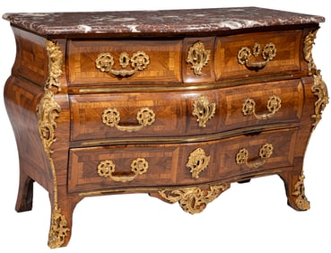 Louis XV-Style Bronze Mounted Rosewood Commode en Tombeau
