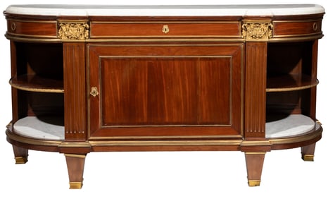 Fine Louis XVI Bronze Mounted Mahogany Desserte