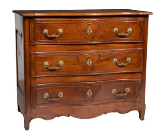 French Provincial Carved Walnut Commode
