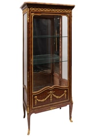 Louis XVI-Style Kingwood and Mahogany Bronze Mounted Vitrine