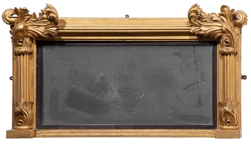 American Classical Giltwood Overmantel Mirror