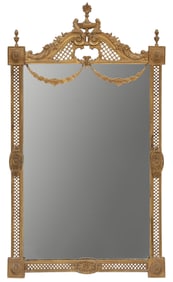 Louis XVI-Style Bronze Mirror