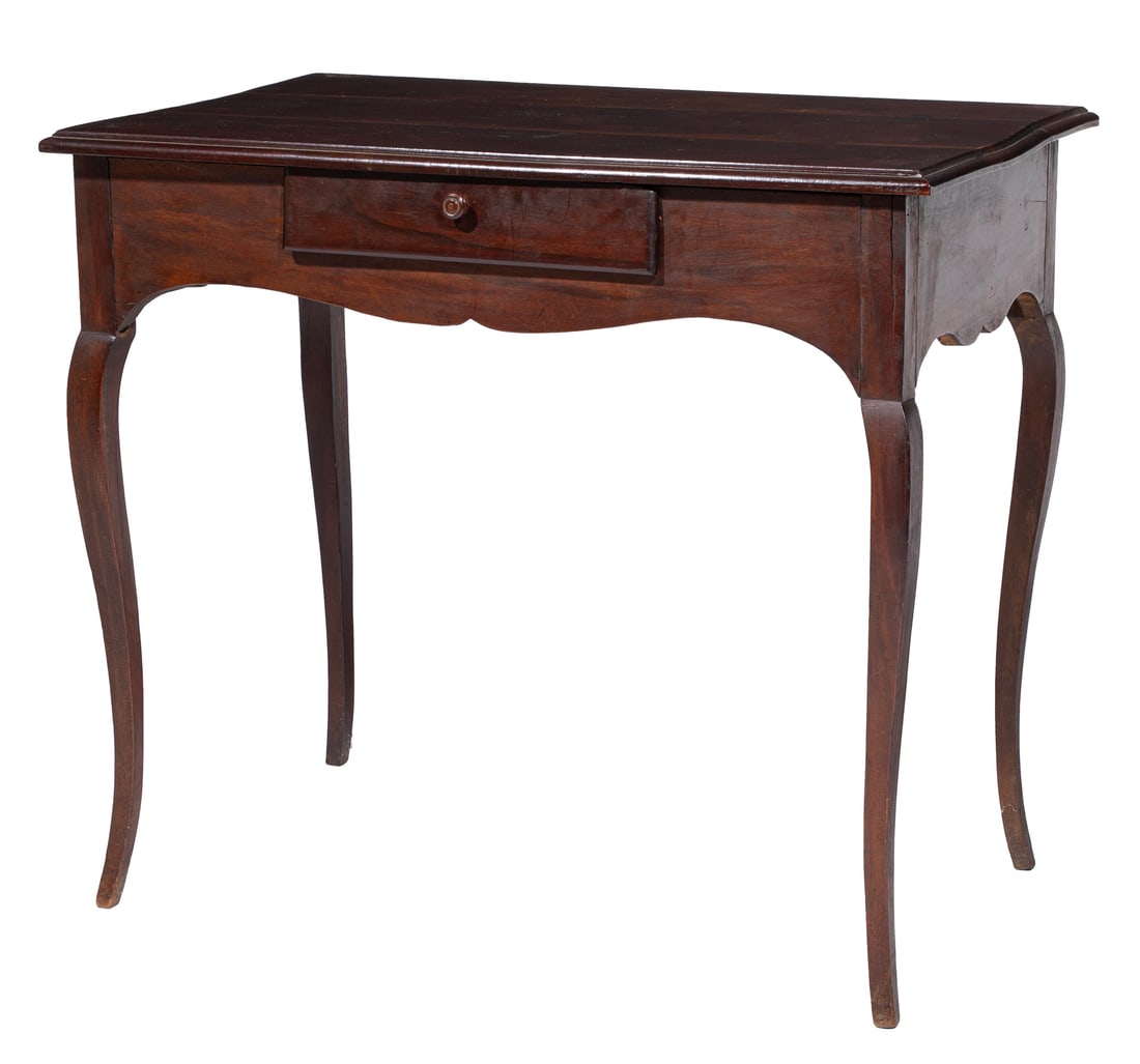 French Provincial Carved Walnut Cabriole Leg Work Table (1 of 4)
