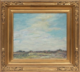 Southern School early 20th c., ?At Lang Syne Plantation - Fort Motte?, oil on canvas board