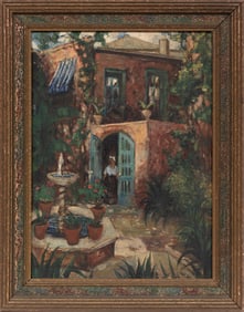 Colette Pope Heldner, American/Louisiana 1902-1990, ?Patio of the Little Theatre - Rue St. Peter?,