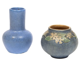 Two Small Newcomb College Art Pottery Vases