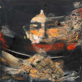 David Harouni, Iranian/Louisiana b. 1962, ?Untitled: Face?, oil on gallery-wrapped canvas