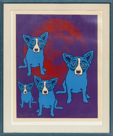 George Rodrigue, American/Louisiana 1944-2013, "Red Moon", silkscreen