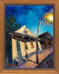 James Michalopoulos, American/Louisiana b. 1951, ?Torch Lit?, oil on canvas