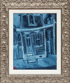 James Michalopoulos, American/Louisiana b. 1951, "Ghost House", oil on canvas