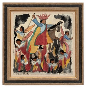Hector Hyppolite, Haitian 1894-1948, ?Hogoun Chango?, oil on masonite