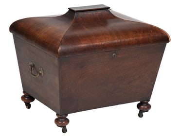 Regency Mahogany Sarcophagus Form Cellarette