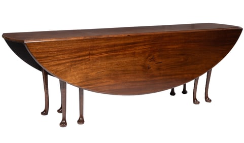 Queen Anne-Style Carved Mahogany Wake Table