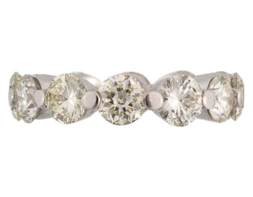 Platinum and Diamond Eternity Band Ring