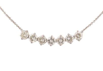 18 kt. White Gold and Diamond Necklace