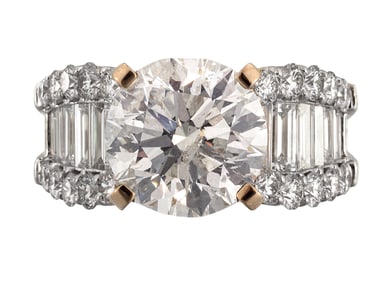 14 kt. Yellow Gold and Diamond Ring