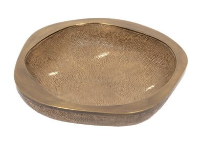 Ria and Yiouri Augousti Shagreen and Brass Bowl