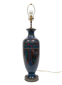 Japanese Cloisonne Vase Lamp