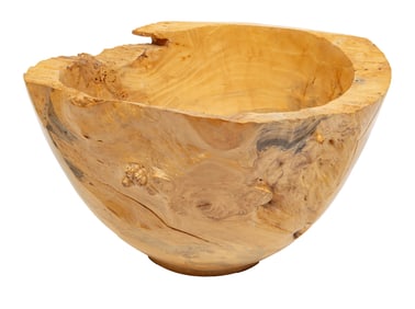 American Studio School Turned Burlwood Bowl
