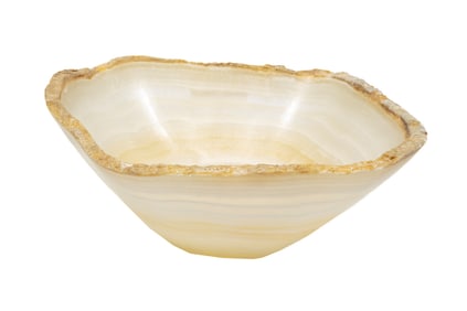 Decorative Carved Onyx Bowl