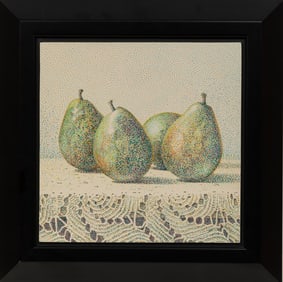 Jerry Wilkerson, American/Texas 1943-2007, ?Pears?, acrylic on wood panel