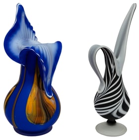 Two Art Glass Vases