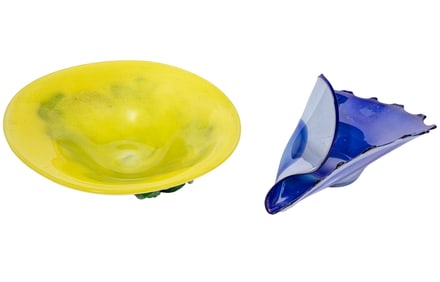 Four Art Glass Items