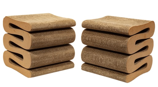 Pair of Frank Gehry for Vitra Wiggle Stools
