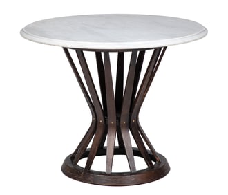 Edward Wormley-Style Marble Top Side Table