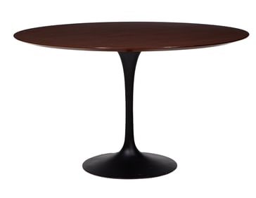 Saarinen-Style "Tulip" Walnut Dining Table